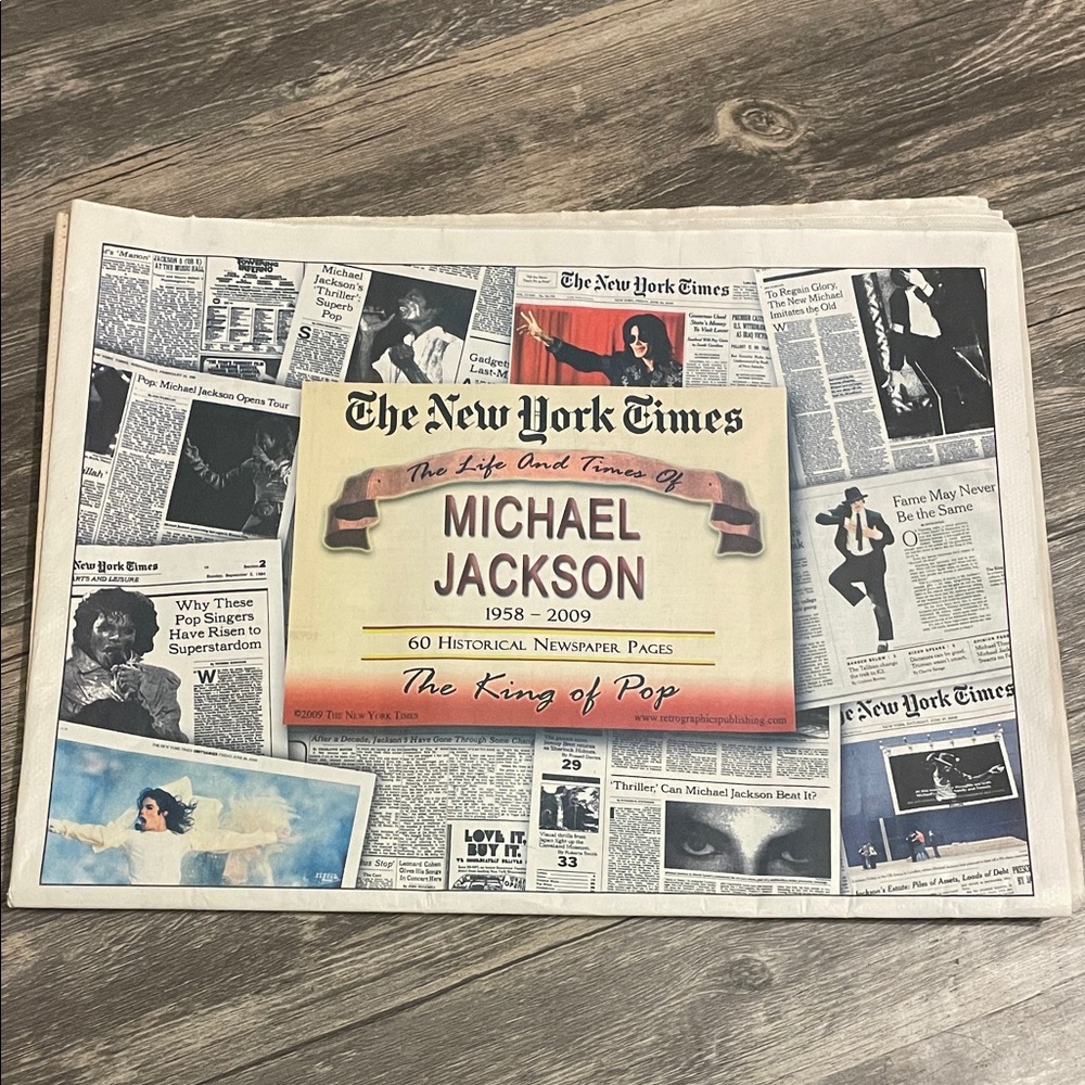 New York Times Michael Jackson Tribute Newspaper